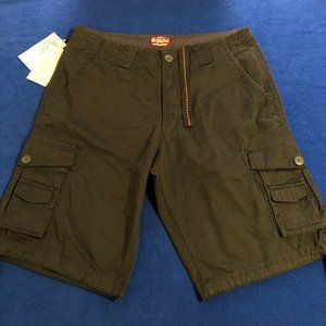Men's Matchstick Casual Active Workwear Dark Gray Cargo Shorts Size 36